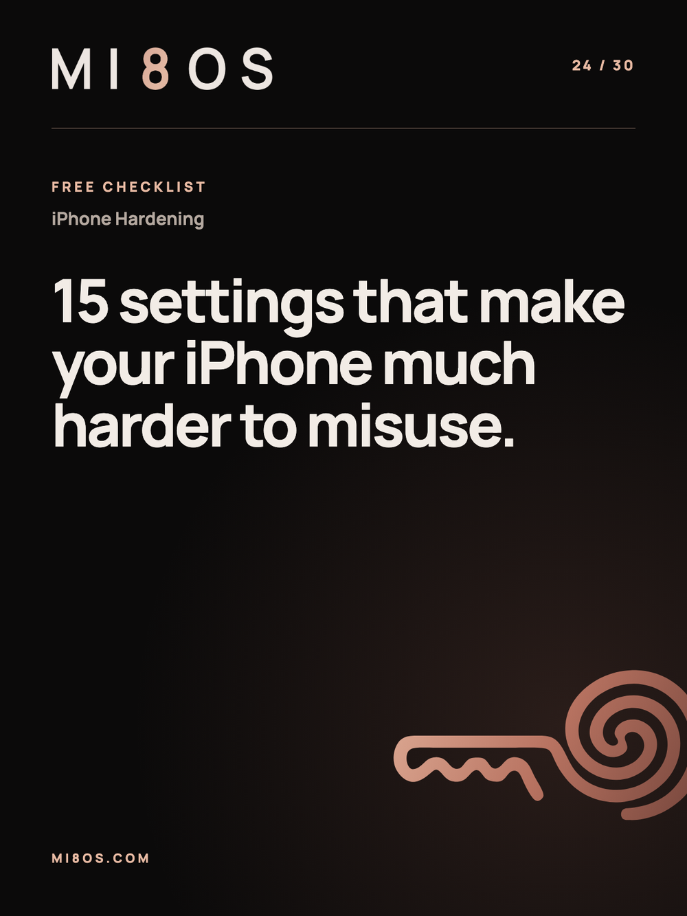 iPhone'i turvalisuse kontroll-loend