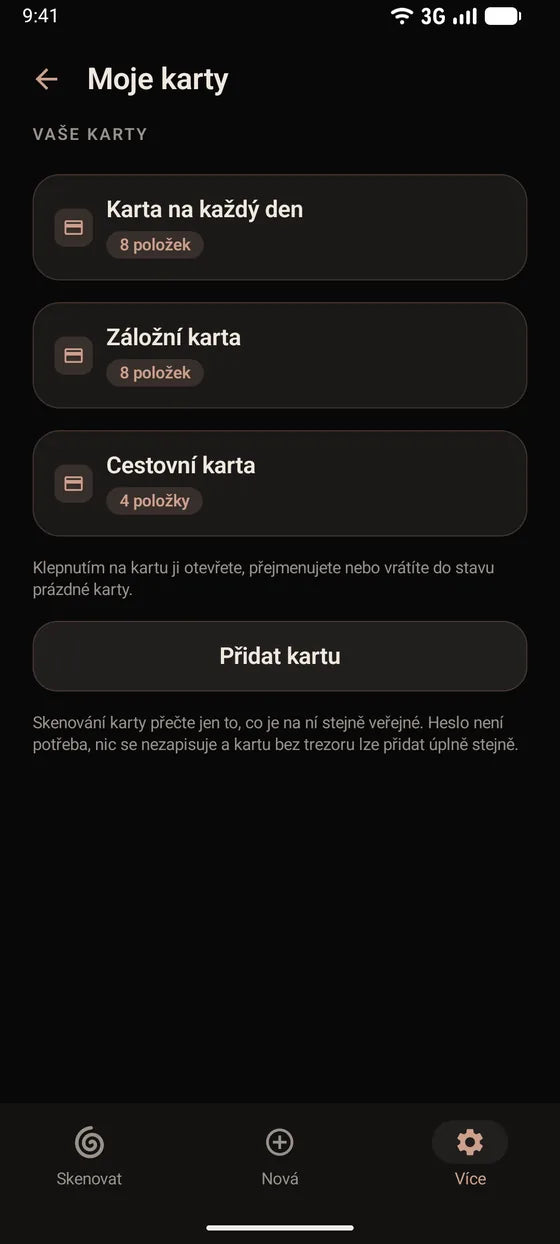 Android: Mějte své trezorové karty stále na očích