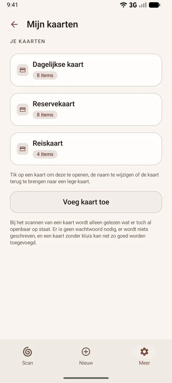 Android: Houd je kluiskaarten altijd in beeld