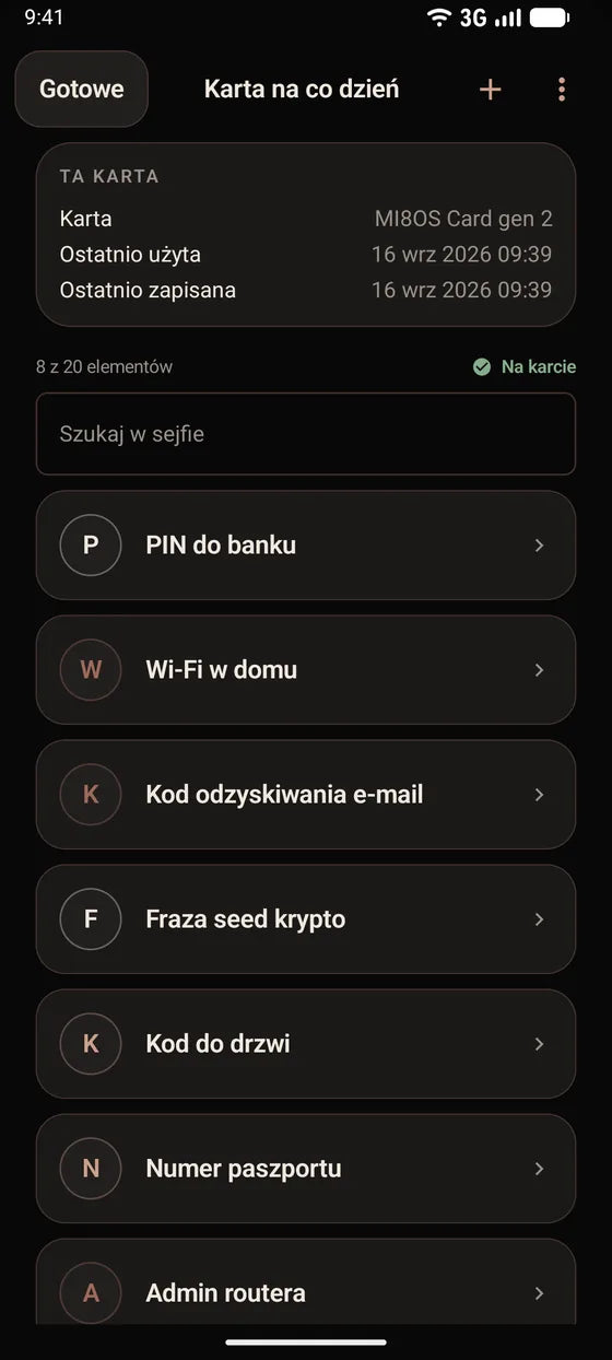 Android: Przeglądaj sekrety zapisane na swojej karcie