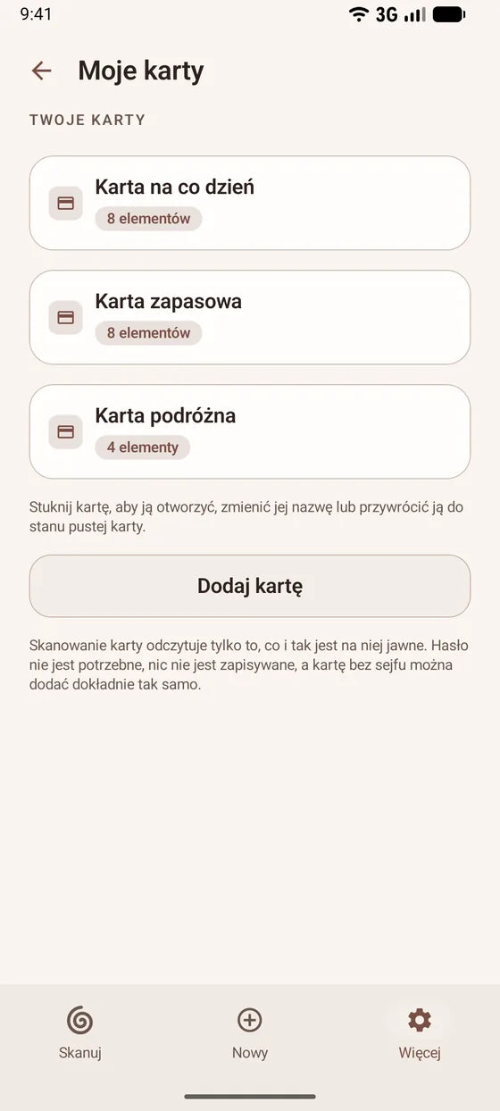 Android: Miej swoje karty sejfu na oku