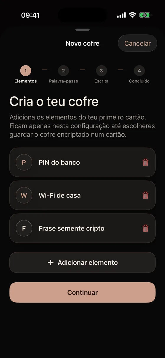 iOS: Crie um cofre para o essencial