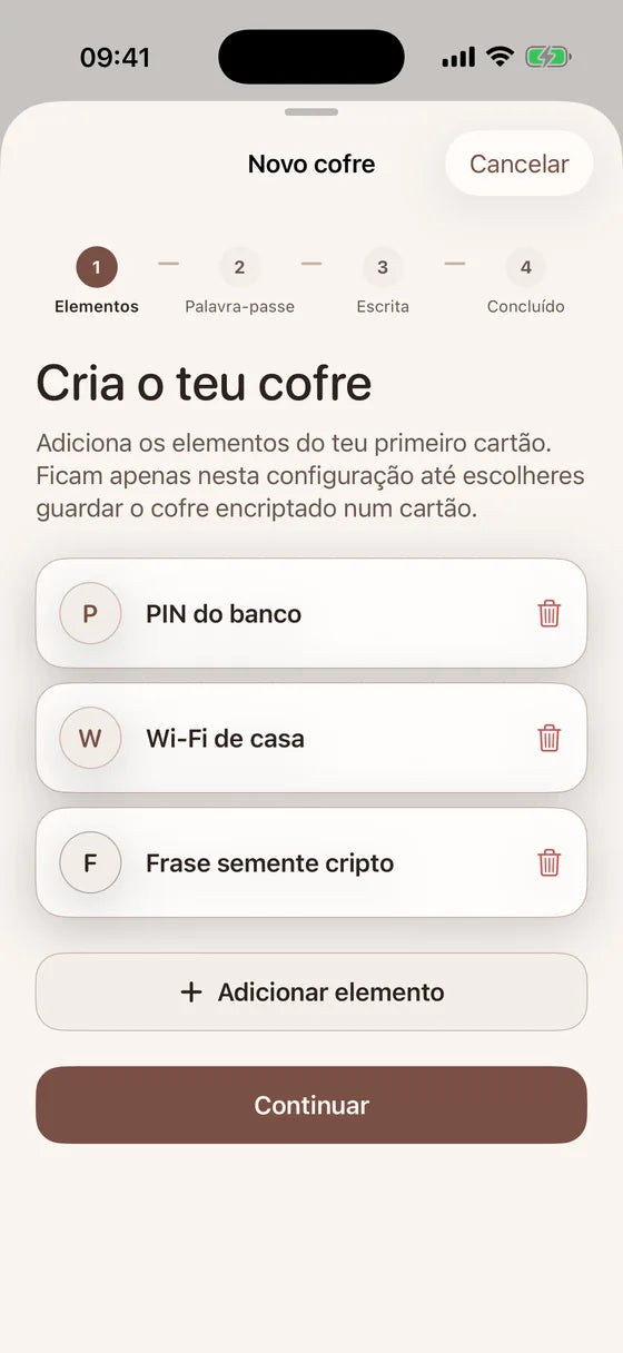 iOS: Crie um cofre para o essencial