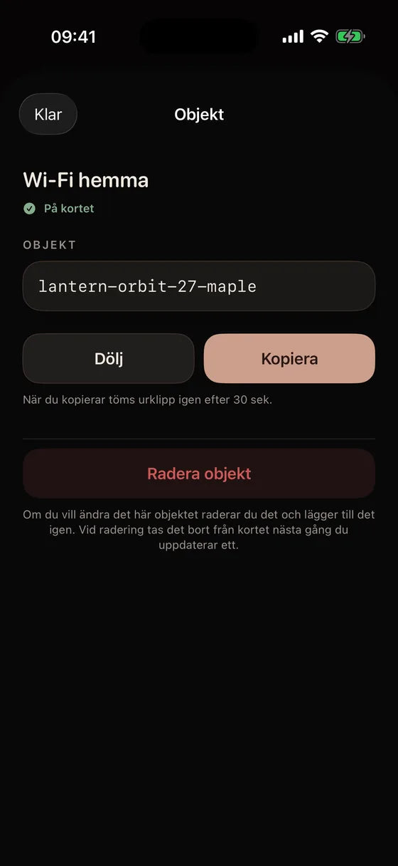 iOS: Visa en hemlighet när du behöver den